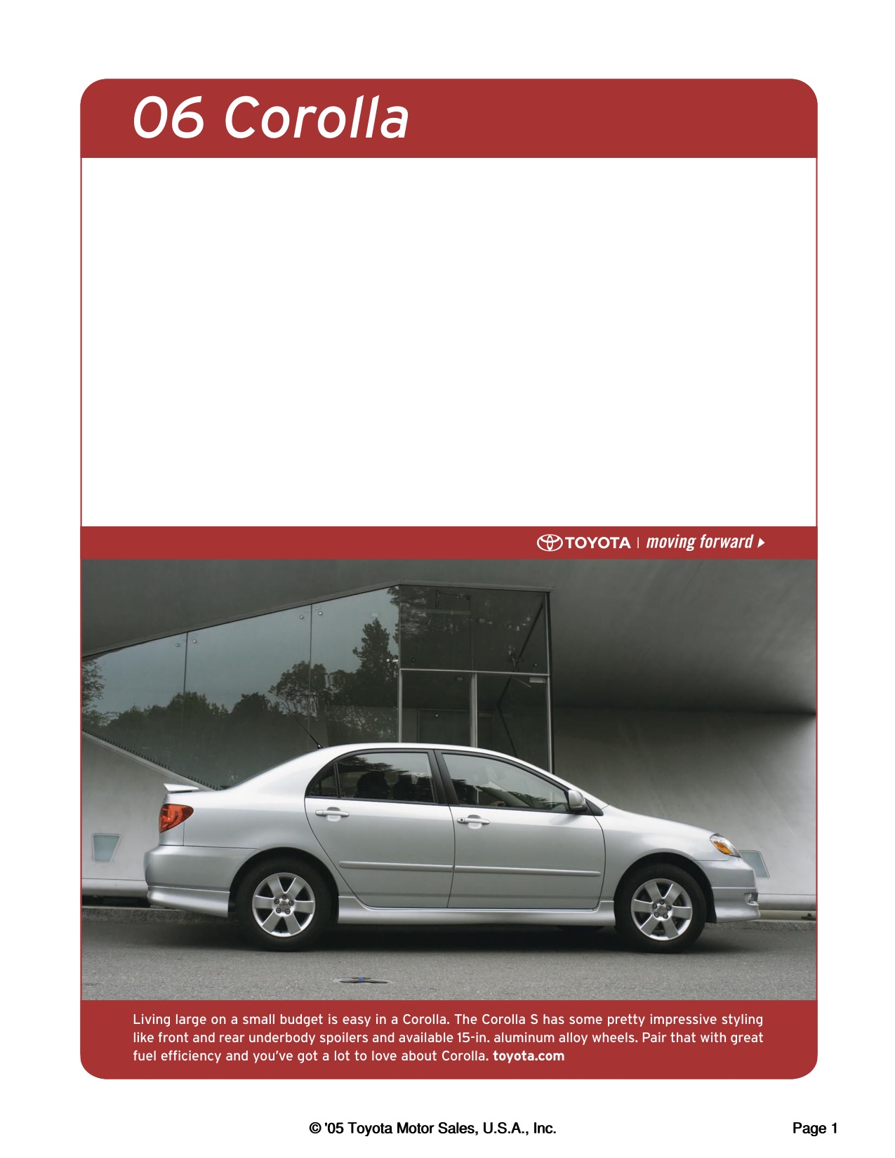 2006 Toyota Corolla Brochure Page 14